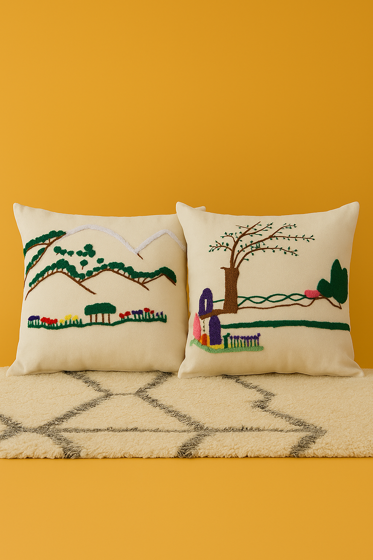 Moroccan Cushion Cover - Handmade Cushion, Bohemian Pillowcase, Ethnic Sofa Decor, Tribal Decor.