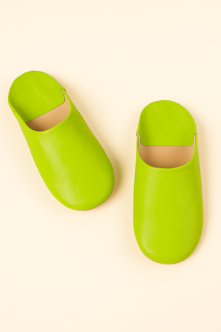 Moroccan Soft Leather Slippers | Unisex Babouche | Handmade Shoes | Natural Dye | Artisanal Shoes.