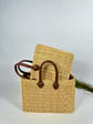 Handwoven Moroccan Reed Basket – 3 Sizes for Market, Work & Beach