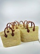 Moroccan Market Baskets Leather - Handcrafted Moroccan