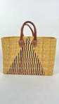 Large Handwoven Moroccan Reed Baskets – Boho Market Tote & Beach Bag