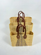 Large Handwoven Moroccan Reed Baskets - Available in 3 Sizes - Ideal for Shopping, Markets, Work & Beach.