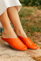 Moroccan Natural Leather Slippers | Handmade Babouche Shoes | Unisex Slip-On Flat Shoes | Comfortable Indoor Shoes.