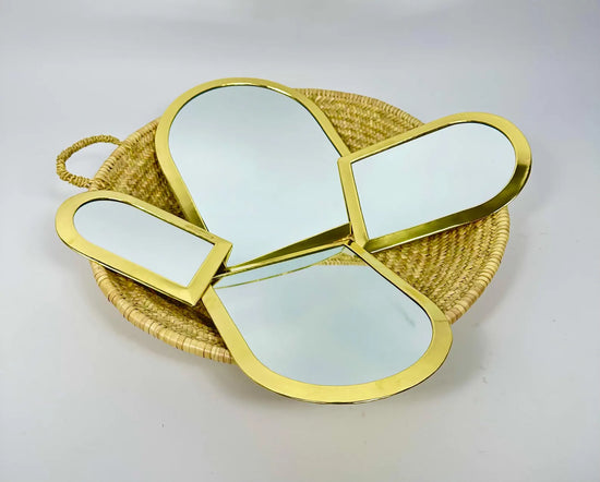 Brass Arched Mirror – Handmade Moroccan Wall Decor - ECOMOROCCO