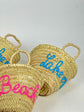 Custom Embroidered Moroccan Straw Tote – Personalized Beach & Bridal Gift
