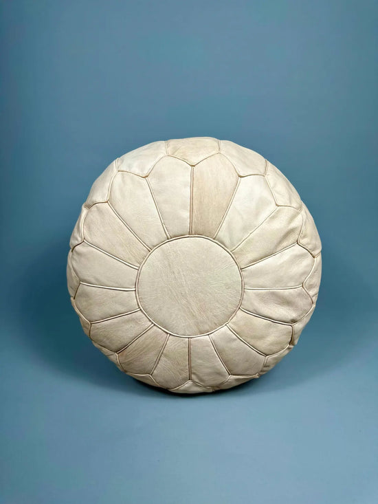 Moroccan Leather Pouf – Neutral Impact, Lasting Structure - ECOMOROCCO