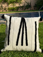 Boho Black Motif Moroccan Pillow Cover – Handmade & Stylish