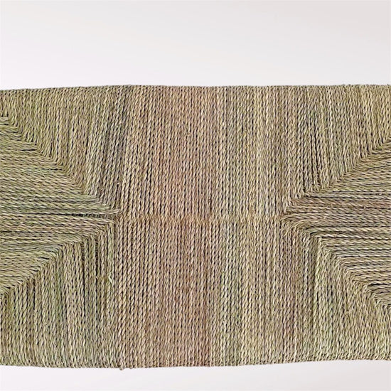 Handwoven Moroccan Palm Leaf Bench – Rustic Natural Seat - ECOMOROCCO