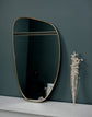 Handcrafted Irregular Brass Mirror – Artisan Aesthetic Wall Accent