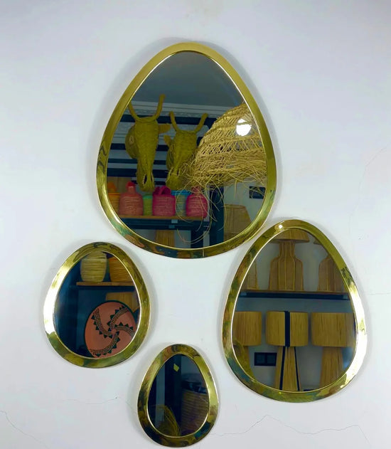Brass Mirror Set – Handmade Moroccan Wall Decor - ECOMOROCCO