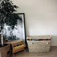 Large Wicker Storage Chest –  Palm Leaf Toy Box & Home Organizer