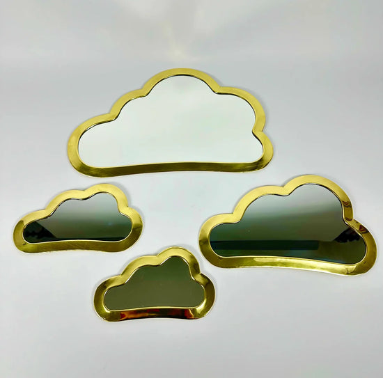 Brass Cloud Mirror Set – Handmade Moroccan Wall Art - ECOMOROCCO