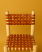 Moroccan stool bar with backrest in leather