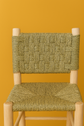 Moroccan Bar Stool | Handwoven Palm Leaf & Rustic Wood