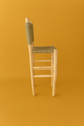 Moroccan Bar Stool | Handwoven Palm Leaf & Rustic Wood