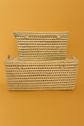Large Wicker Storage Chest –  Palm Leaf Toy Box & Home Organizer