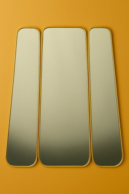 Moroccan Brass Triptych Mirror – Handmade Elegant Wall Accent