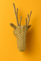 Animal Head Straw Trophies – Set of 3 | Handmade Boho Wall Décor