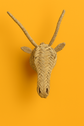 Animal Head Straw Trophies – Set of 3 | Handmade Boho Wall Décor