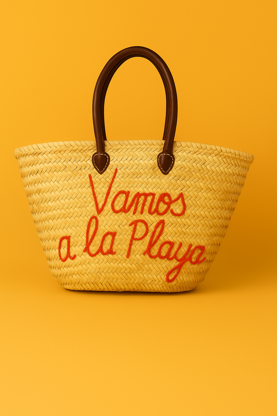 Personalized Moroccan Straw Beach Bag – Custom Embroidered Summer Tote