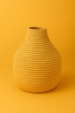Handwoven Moroccan Raffia Vase – Boho Rustic Decor