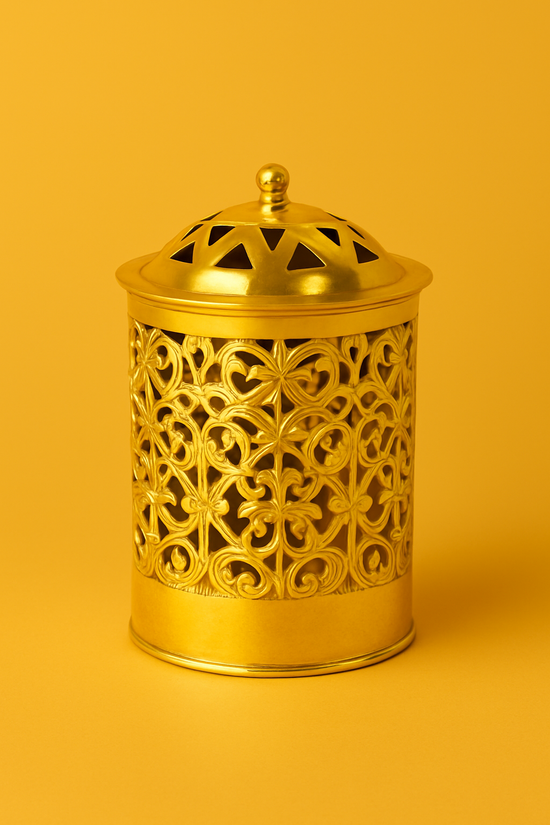 Handmade Brass Bathroom Basket – Elegant Storage & Trash Bin