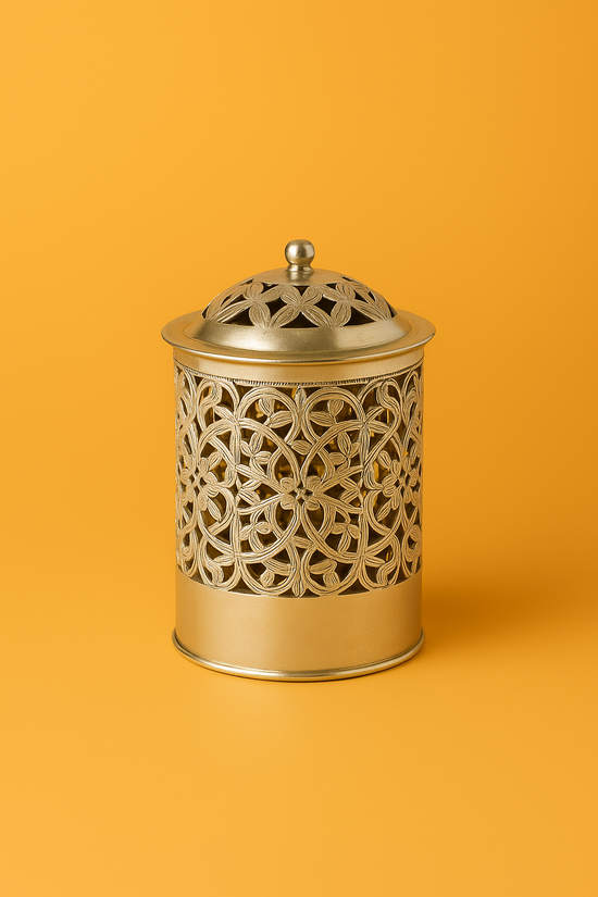 Brass Bathroom Trash Bin – Handmade Moroccan Elegance