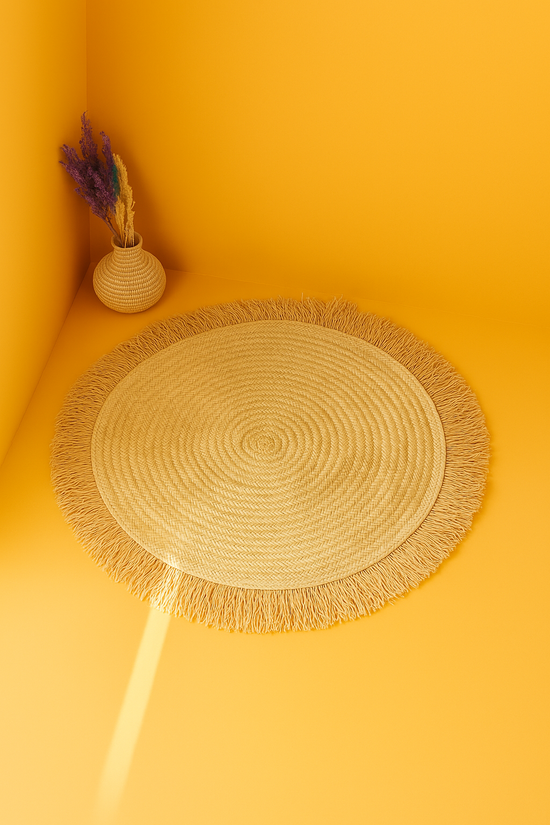 Handmade Raffia Wicker Wall Basket – Boho Wall Decor