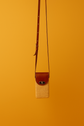 Raffia Crossbody Phone Bag  Handmade with Leather Strap
