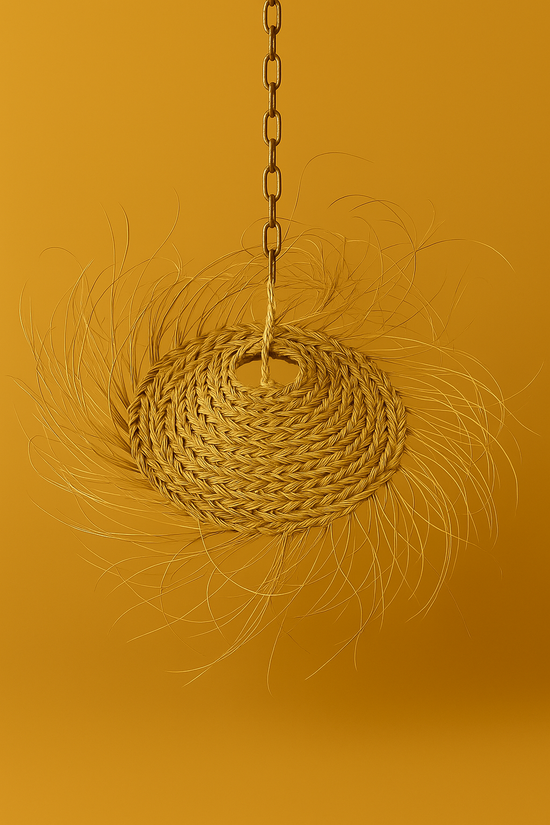 Moroccan Straw Pendant Light – Boho Woven Lampshade