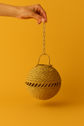 Boho Straw Pendant Light – Handwoven Natural Ceiling Lamp
