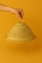 Handwoven Straw Ball Pendant Light – Boho Natural Lampshade for Earthy Interiors