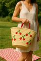 Moroccan Straw Tote – Handmade French Basket for Beach & Market