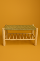Boho Moroccan Woven Bench