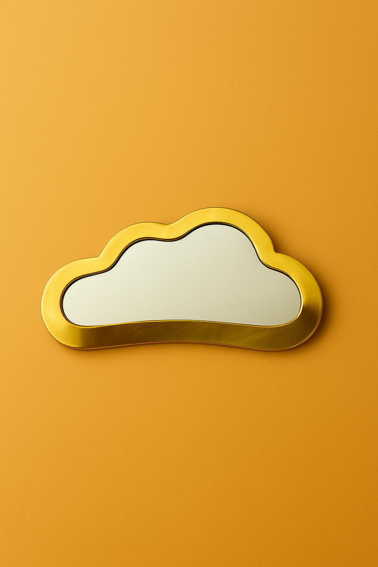 Moroccan Brass Cloud Mirror Set - Wall Decor, Unique Gift, Bathroom Decor & Home Decor.