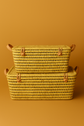 Woven Wicker Storage Chest - Palm Leaf Toy Box, Storage Chest & Basket in 4 Sizes