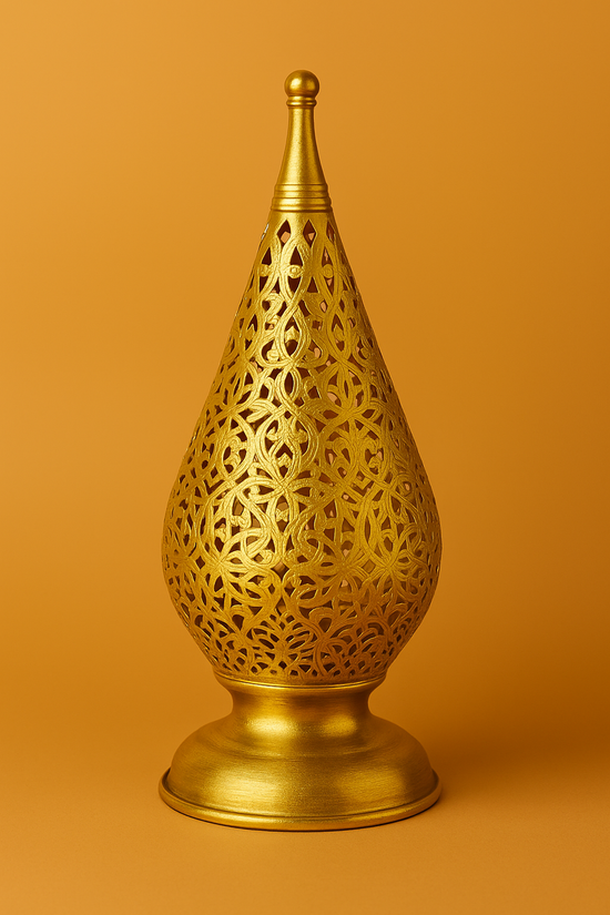 Handmade Moroccan Brass Table Lamp – Elegant Bedside Glow
