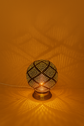 Moroccan Brass Table Lamp – Handmade Boho Accent Light