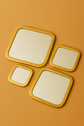 Moroccan Handmade Brass Square Mirrors - Elegant Wall Decor, Unique Gift, Bathroom & Living Room Mirror Set.