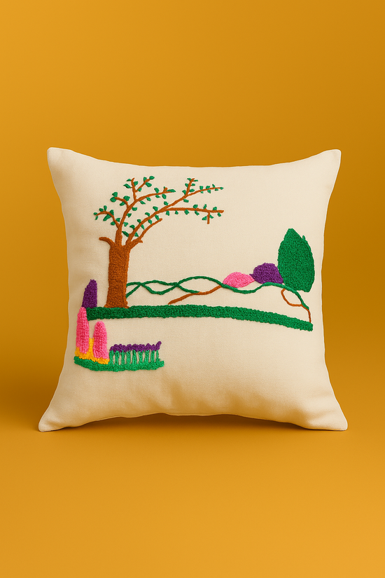 Handwoven Moroccan Cushion Cover – Distinctive Tribal Accent Pillow