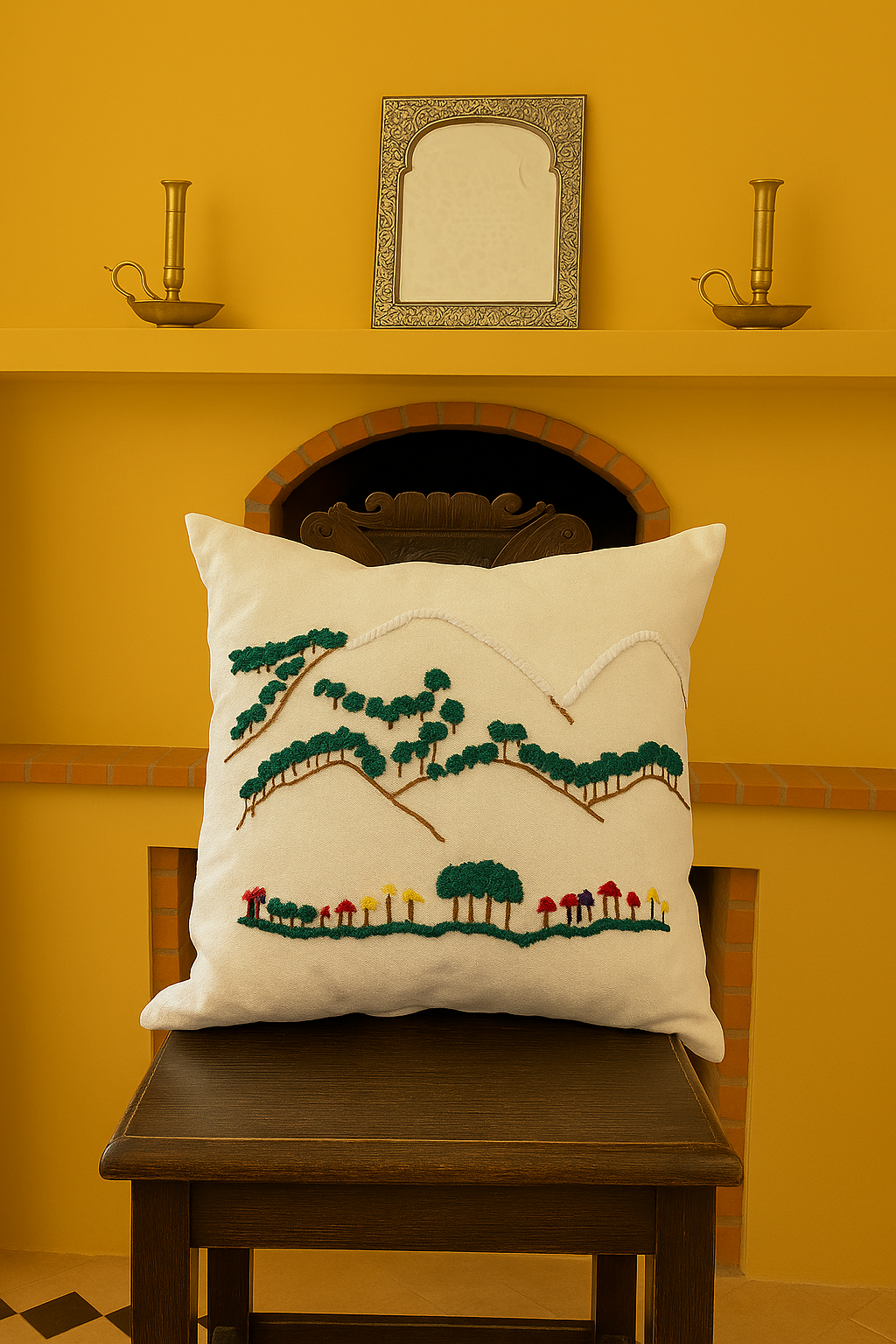 Moroccan Cushion Cover - Handmade Cushion, Bohemian Pillowcase, Ethnic Sofa Decor, Tribal Decor.