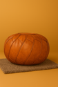 Handwoven Palm Leaf Pouf – Moroccan Natural Fiber Floor Cushion