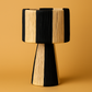 Large Handmade Raffia Table Lamp – Moroccan Natural Rattan Shade