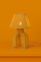Handmade Moroccan Raffia Lampshade – Natural Straw & Wicker Table Lamp