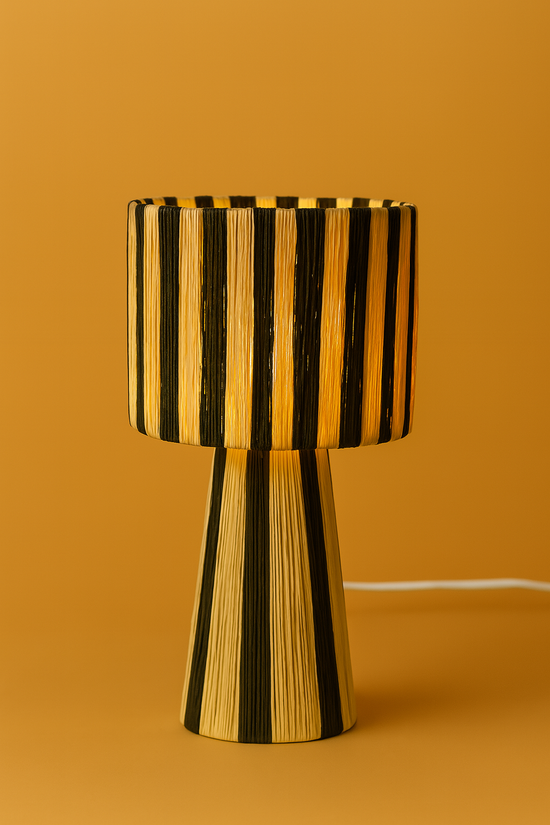Handmade Moroccan Raffia Lamp – Eco Wicker Shade