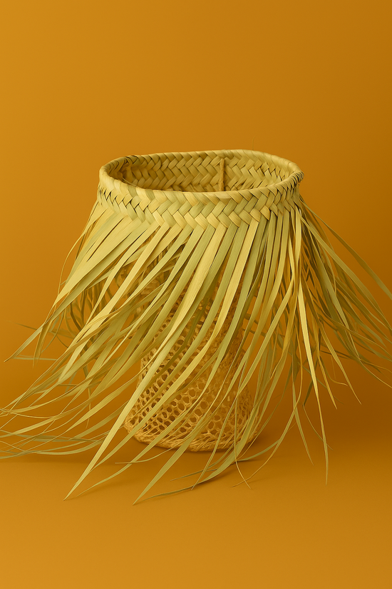 Moroccan Raffia Lamp – Handmade Wicker Rattan Shade