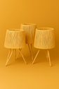 Natural & Black Raffia Lampshade – Moroccan Handmade Table Lamp Shade