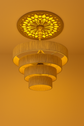 Moroccan Woven Rattan Pendant Lamp – 4-Tier Raffia Design for Ceilings