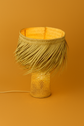 Natural Raffia Table Lamp – Handmade Moroccan Woven Rattan Light