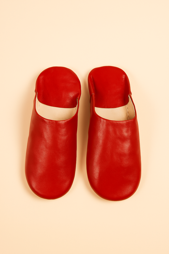 Classic Unisex Moroccan Babouche – Handmade Leather Slippers